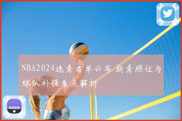 NBA2024选秀名单公布 新秀顺位与球队补强看点解析